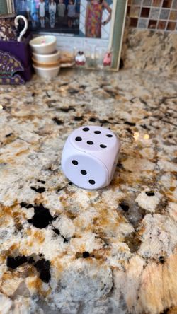 Large White Foam Dice bouncy