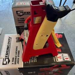 Strongway 3-Ton Double Locking Jack Stands — New
