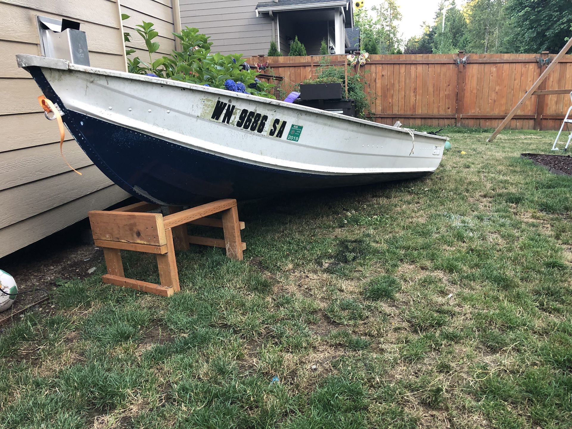 12’ Sears Gamefisher aluminum boat.
