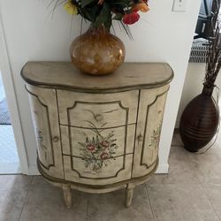 Yellow Hand Painted Accent Table