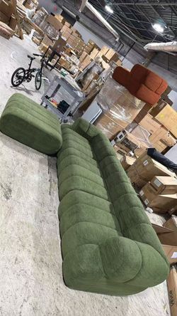 ❤️🔥 Nimbus 123” Accent Chair, 4-Piece Chenille Velvet Sectional Sofa with Ottoman — $720