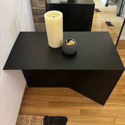 HAY Slit Side Table Black Metal Orig $245