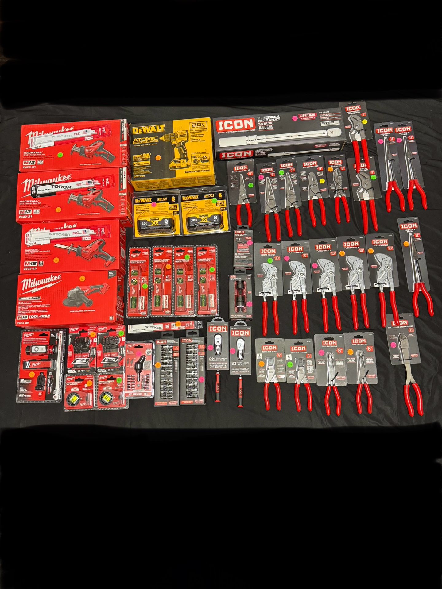 Milwaukee, Dewalt, Icon Tools