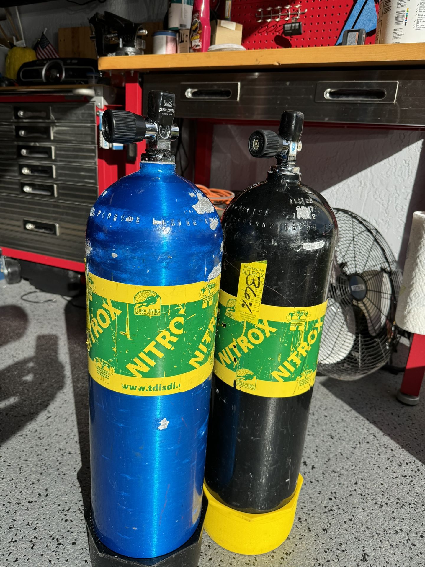 Scuba Tanks NITROX Aluminum 80’s Ready To Dive!