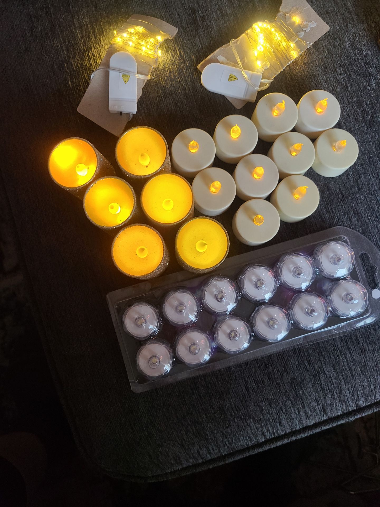 Wedding Flameless Candle & fairy Lights Bundle