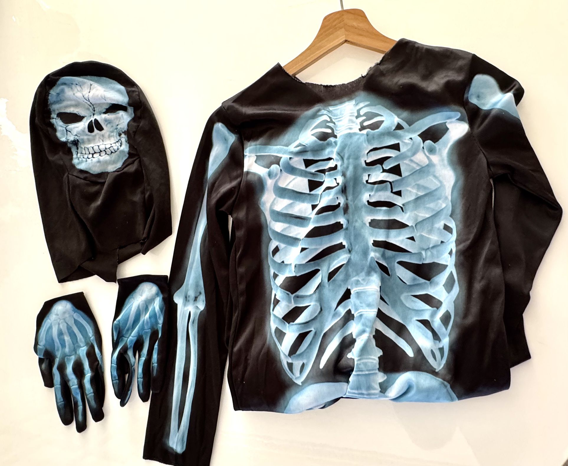 Kid’s X-Ray Skeleton Costume • Halloween Size L