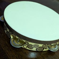 Decorative Wood Musical Instrument Tambourine
