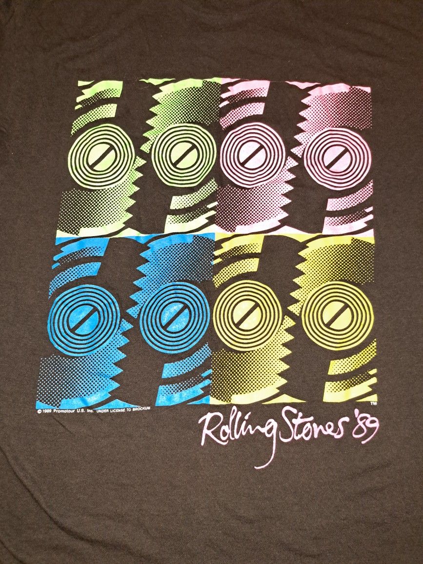 True Authentic Vintage T shirt Rolling Stones '89 Steel Wheels Tour Mick Jagger