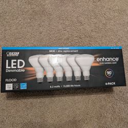 Brand new 6pack Feit Electric BR30 65w dimmable LED light bulbs