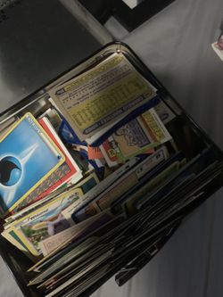 Baseball cards and a few Pokémon cards