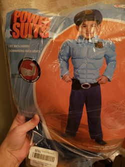 2t policeman muscle costume