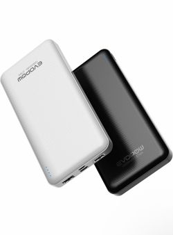 2 Pack Portable Charger, Slimmer 10000mAh Power Bank, USB C in&Out Fast Charging Battery Pack, External Portable Power Bank for iPhone 16 15 14 13 12 
