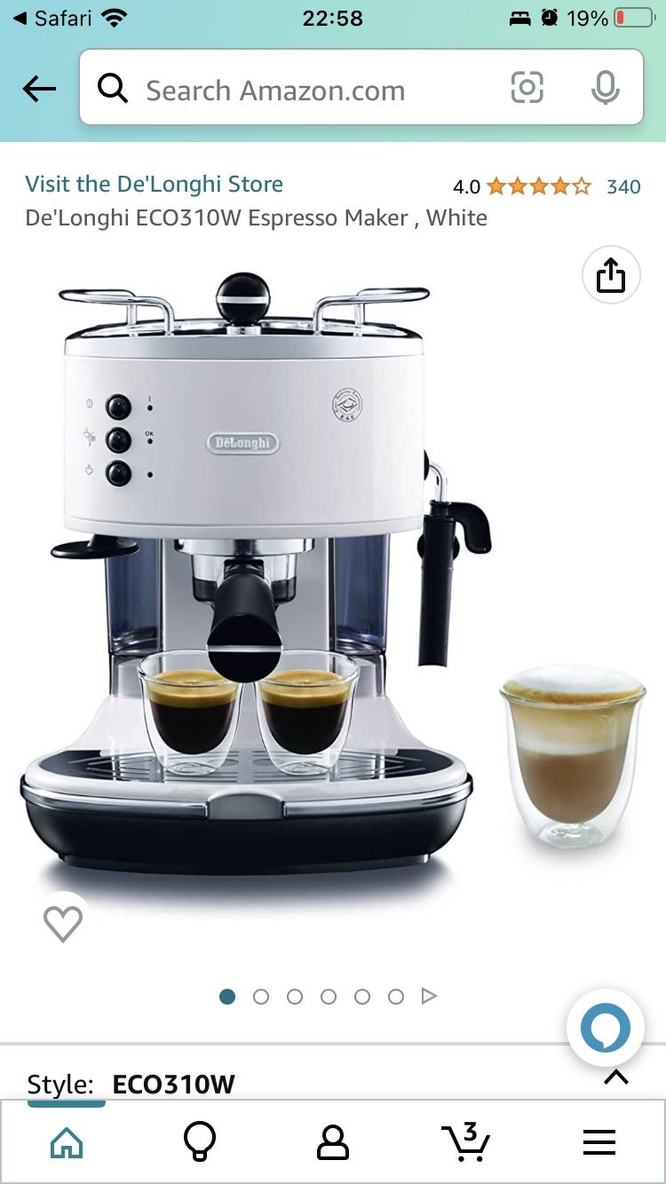 DeLonghi ECO310W WHITE エスプレッソ・カプチーノメーカー アイコナ