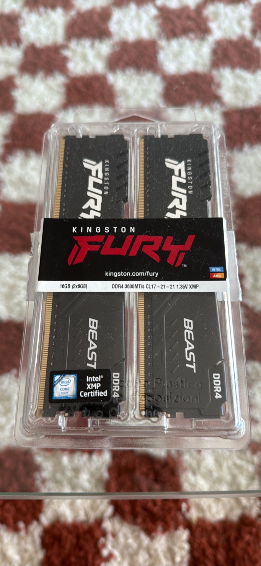 Kingston beast ddr4 ram - 3600MT/s two 8 gigabyte sticks (16 GB)