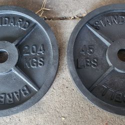 45 Pound Olympic Weight Plates Set