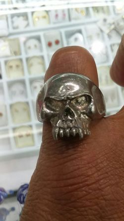 925 silver skull ring 16 grams
