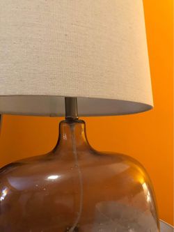 Set of 2 Surya Bentley Glass Table Lamps | Translucent Gray Smoke & Ivory | Coastal Traditional