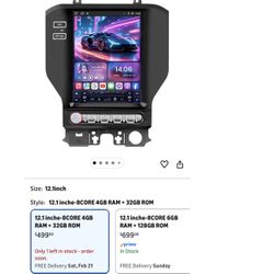 $350 - 12” CarPlay For Mustang 2015 To 2025