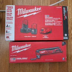 NEW MILWAUKEE  TOOL AND BATTERY SET , NEW, FIRM