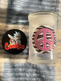 Glass Stash Jar & Spice Grinder