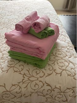 King Sheets Green and Pink Sets $30-$50