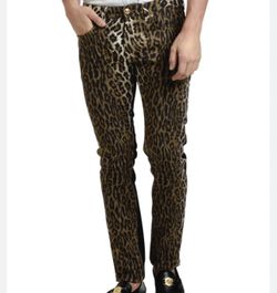 Versace Leopard Men’s Denim Jeans