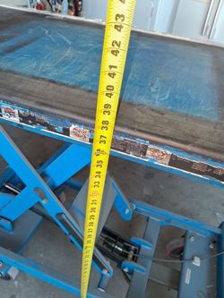 Blue Hydraulic Scissor Lift Table