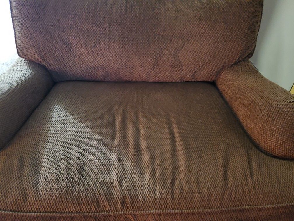 Nice Comfortable Brown Chair And A Half