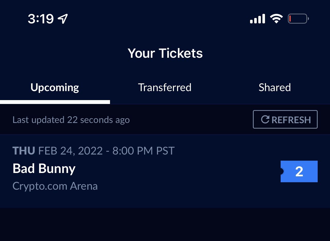El Último Tour Del Mundo Bad Bunny Concert Tickets 2/24/22