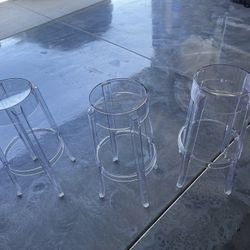 Acrylic Stools (3) 