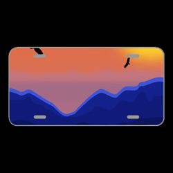 License Plate Novelty Car Front Birds Animals Silhouettes Tree Ramos