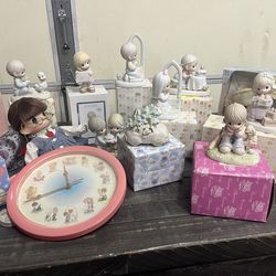 Precious Moments Collection Lot Figurines, Plates, Ornaments