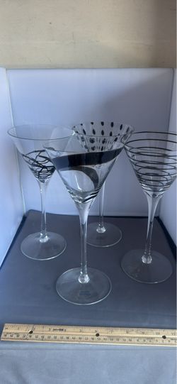 Beautiful handcrafted martini glasses