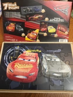 Disney Cars 3 - wooden puzzle set of 7