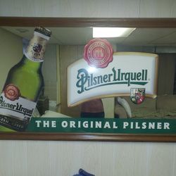 Pilsner Urquell Bar Mirror 36x60"