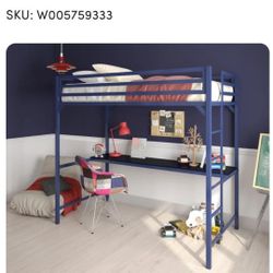 Full Size Loft Style Bed.