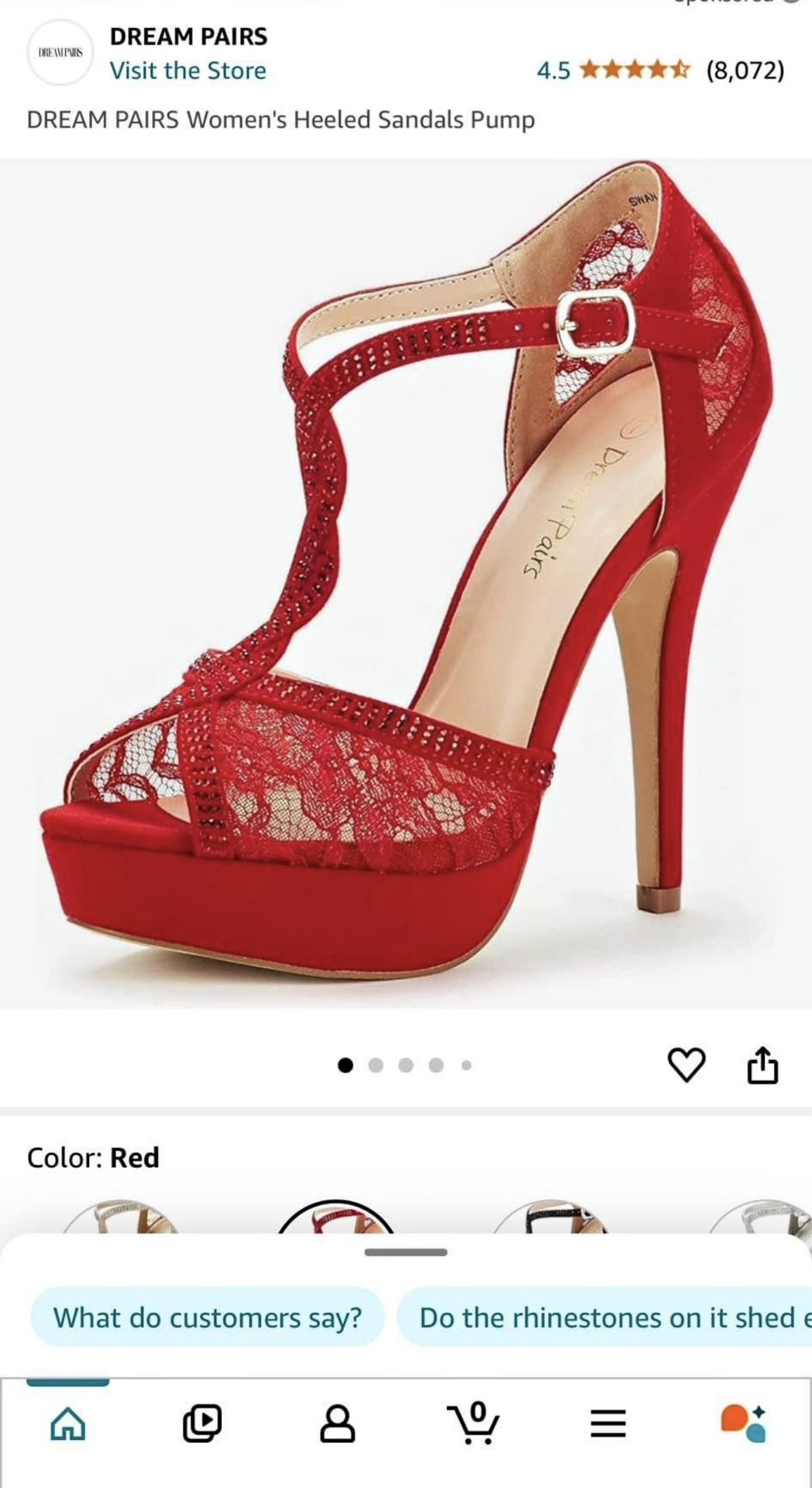 DREAM PAIRS Women's Heeled Sandals Pump