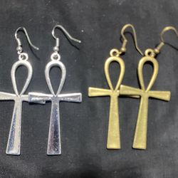 Elegant Large Ankh Earrings - Limited Quantity Available!