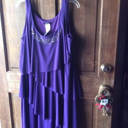 NEW Purple tiered dress size 16w