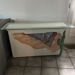 Southwest Entry  Wall Glass Table 