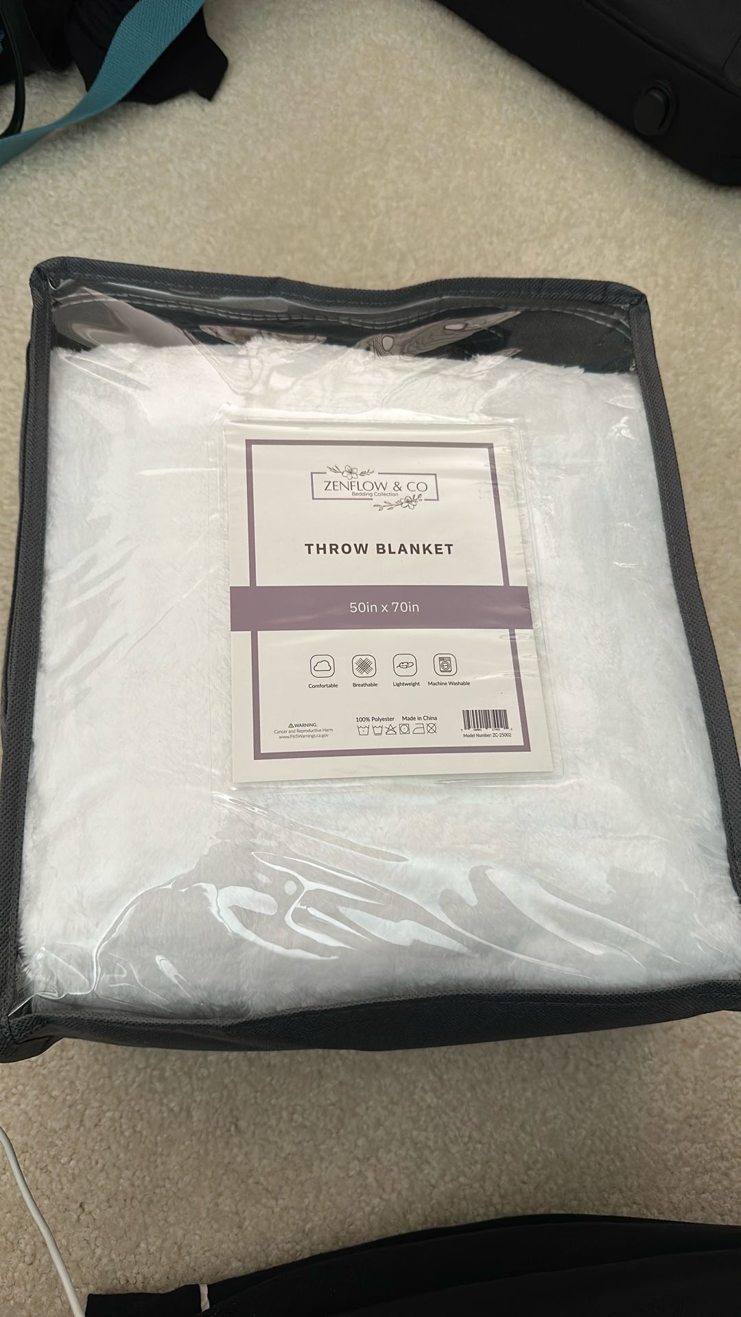 Zen Flow Throw Blanket 50x70 Inches