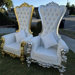 Gold And Silver Throne Chairs Sillas De Trono