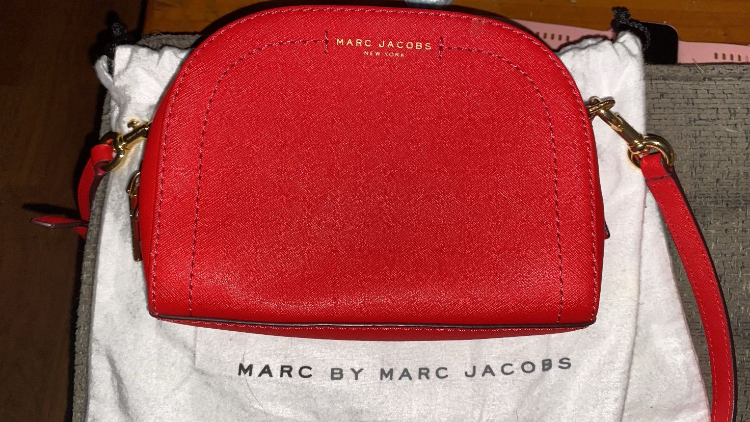 Marc Jacobs Red Saffiano Playback 