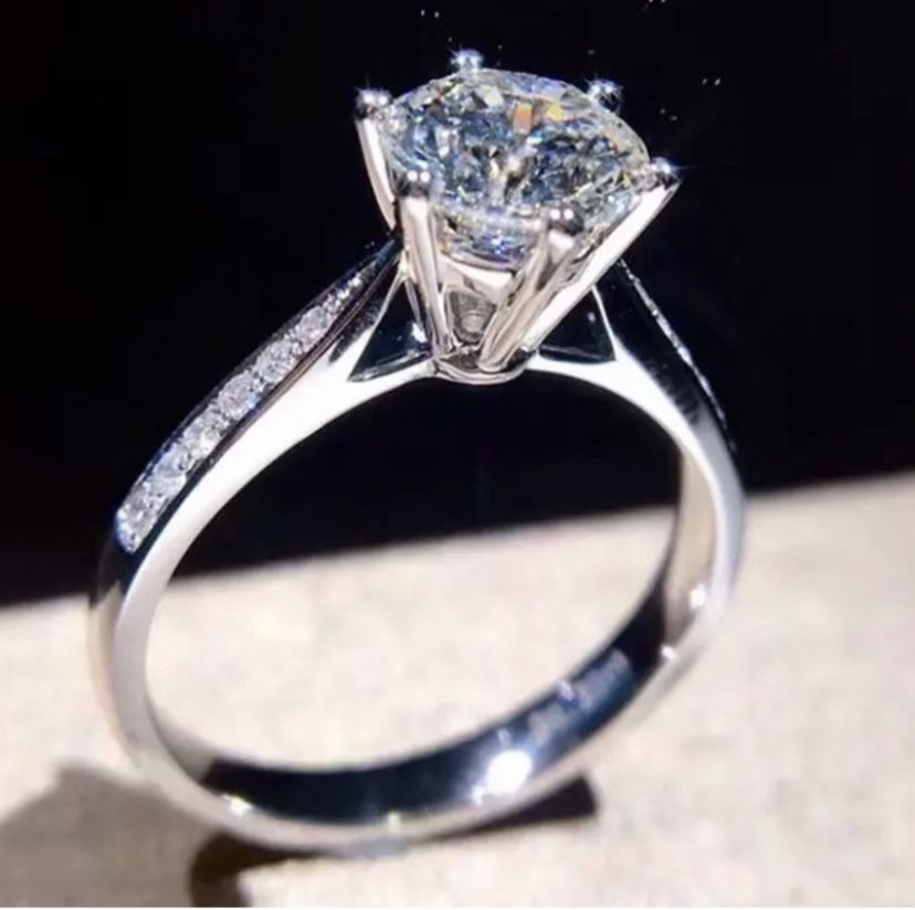 Diamond Moissanite Ring Sz 6,7,8