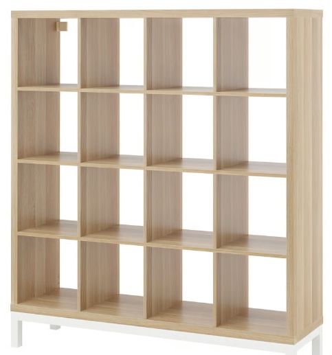 Moving Sale - IKEA KALLAX Two 4x4 Shelving Units (White Stained Oak Effect, with 8 Drawers Total)