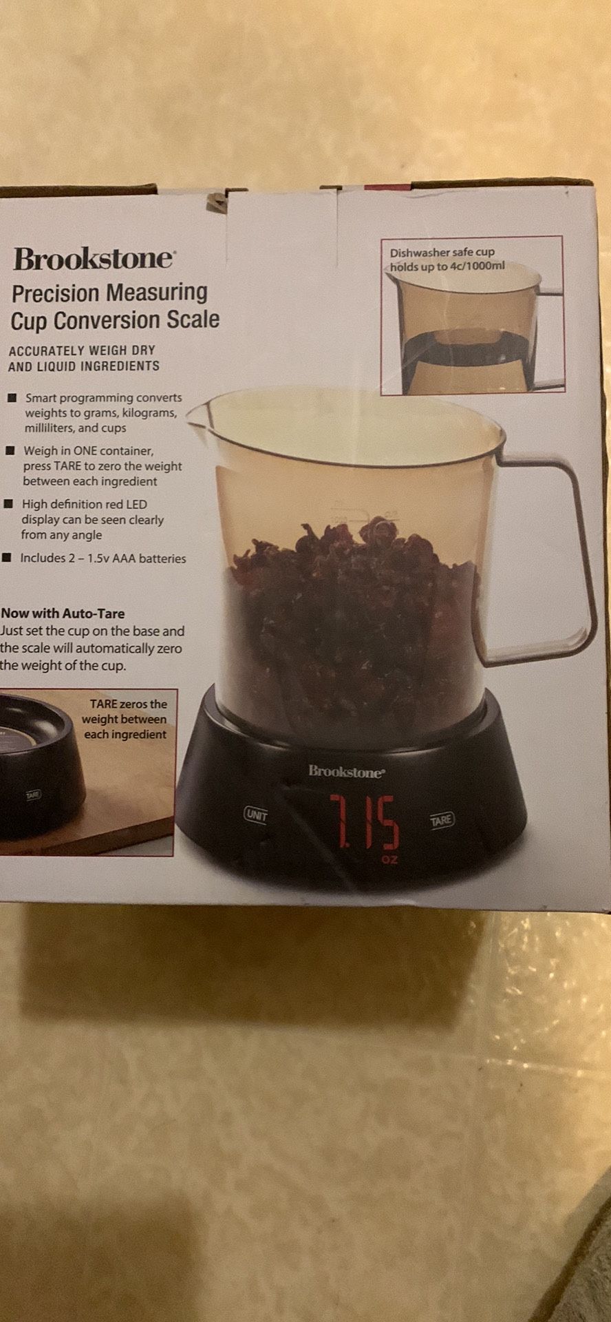 Brookstone Precision Measuring Cup Conversion Scale
