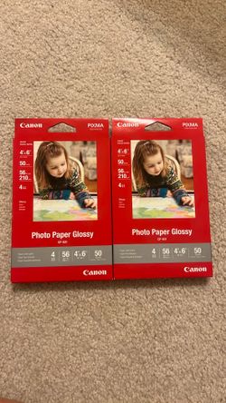 Canon PIXMA Photo Paper Glossy GP-601 4x6 50 Sheets (2 Pack))