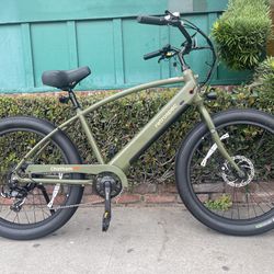 🍾$50 💸Takes Home Brand New Retrospec Chatham Rev+ Matte Green Beach Cruiser Electric E Bike 🚴 ⚡️ 