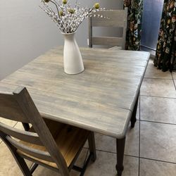 Dining Table-Drop Leaf with 2 Chairs