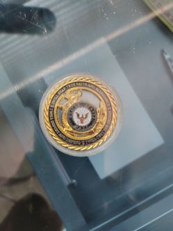 US Navy Core Values challenge coin